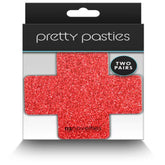 NS Novelties Pretty Womens Pasties Glitter Cross 2 Pair